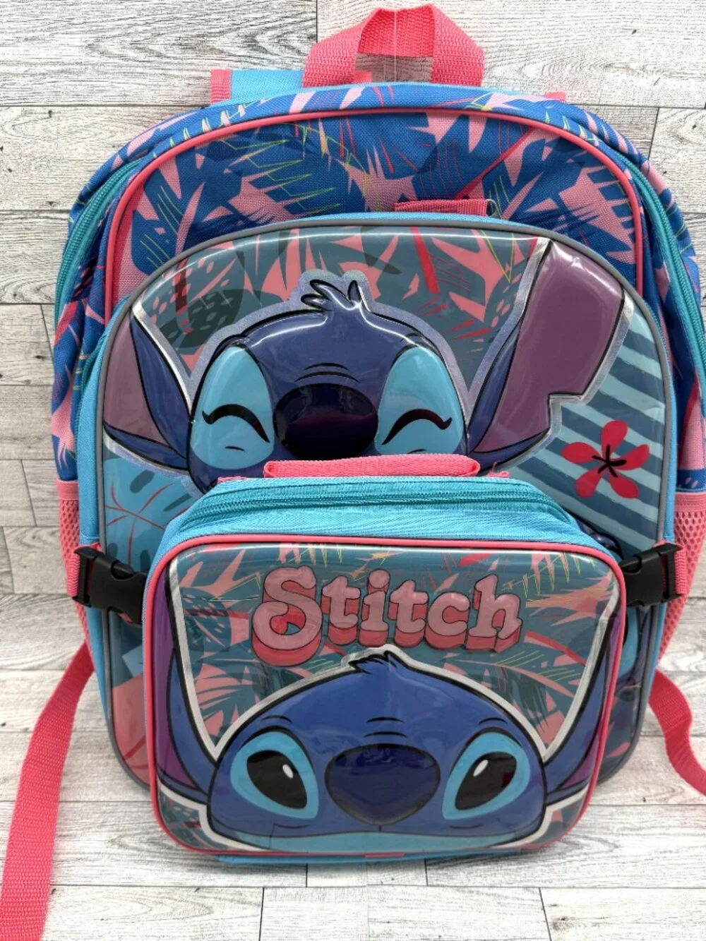 NWT Disney Stitch School Backpack/Lunch Bag Set
